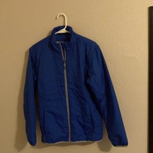 Blue rain  coat jacket